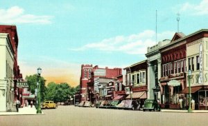 Vintage West high Street Main Cars Signs New Philadelphia, Ohio Postcard P5 