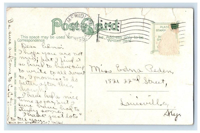 c1910 Meridian Woman's College, Miss. Postcard F81E