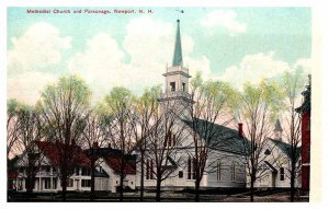 Postcard CHURCH SCENE Newport New Hampshire NH AP6018