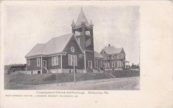 Maine Millinocket Congregational Church And Parsonage