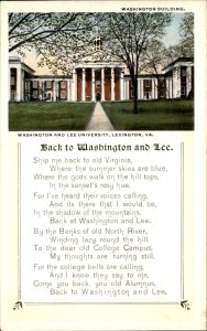 Lexington Virginia Washington & Lee University c1930-50s Vintage Postcard