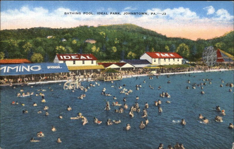 Johnstown Pennsylvania PA Bathing Pool Ideal Park Vintage Postcard