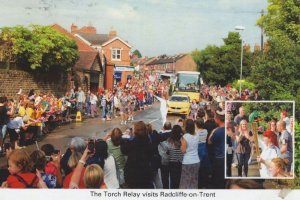 Torch Relay Athletics Radcliffe On Trent Street Parade Postcard