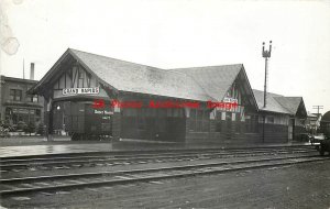 Depot, Minnesota, Grand Rapids, RPPC, Great Northern Railroad Station, Photo