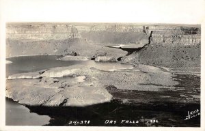 RPPC DRY FALLS Washington Real Photo ca 1930s Vintage Postcard