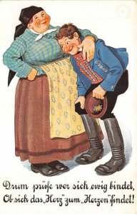 Lot169 comic old couple germany postcard