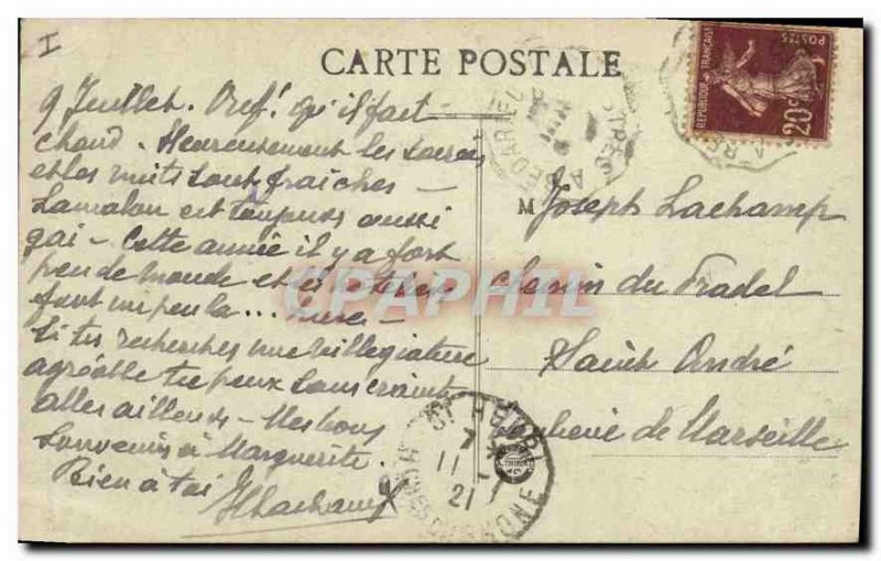 Old Postcard Around Herault Lamalou edges of the Orb and Village Areas