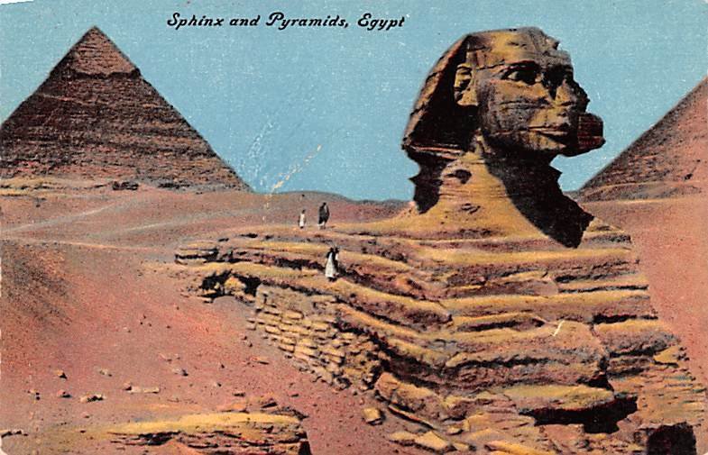 Sphinx and Pyramids Egypt, Egypte, Africa Unused 