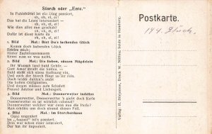 German Myth Parenthood Humanized Stork Cupid Cherub Prison Guard postcard C361