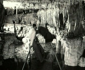 Cave Leasburg Mo Onondaga Postcard Rppc Photo Room Missouri Real Submarine  
