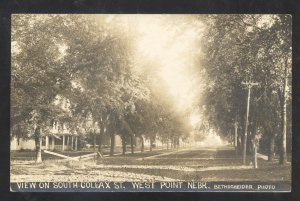 RPPC WEST POINT NEBRASKA SOUTH COLFAX STREET SCENE REAL PHOTO POSTCARD