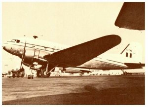 Alitalia Douglas DC 3 Dakota Airplane Postcard