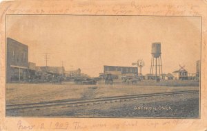 Guymon Oklahoma View of Town Sepia Tone Lithograph Vintage Postcard U2036