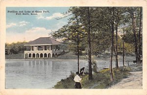 Pavilion and Lake at gun Park Fort Scott Kansas