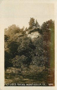 Iowa Monticello Pictured Rocks NOA C-1910 RPPC Photo Postcard 22-9780
