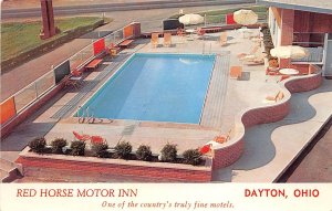 Dayton Ohio 1960s Postcard Red Horse Motor Inn Motel
