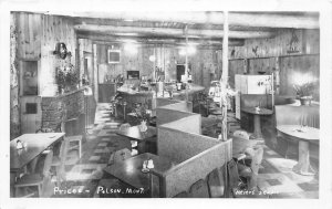 J55/ Polson Montana RPPC Postcard c1950s Interior Prices Restaurant 350