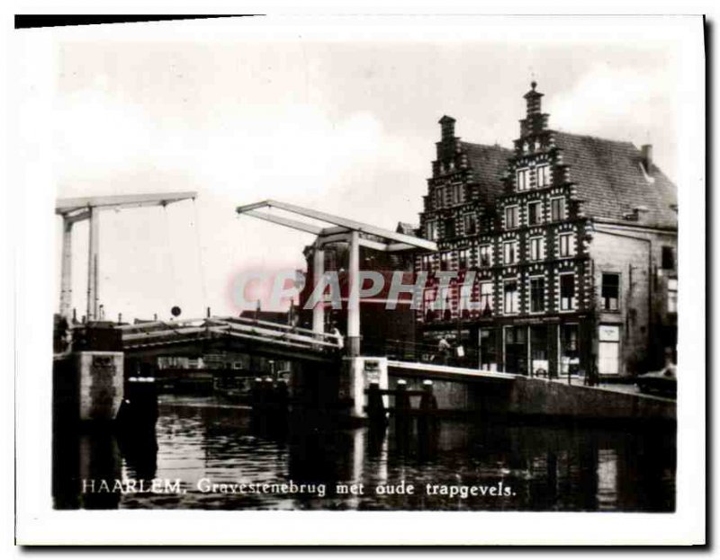 Modern Postcard Haarlem Gravestenebrug puts oude trapgevels