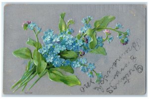 c1950 Greetings From Brunswilk Sky Blue Flower Maryland Correspondence Postcard