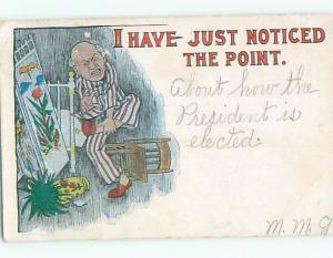 Pre-1907 comic MAN STUBS TOE AND NOTICED THE POINT k6917
