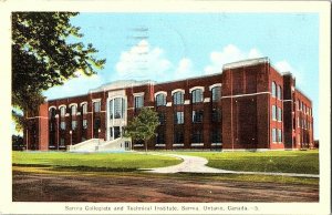 Sarnia Collegiate Tech Institute Sarnia Ont. Canada Postcard Standard View Card 