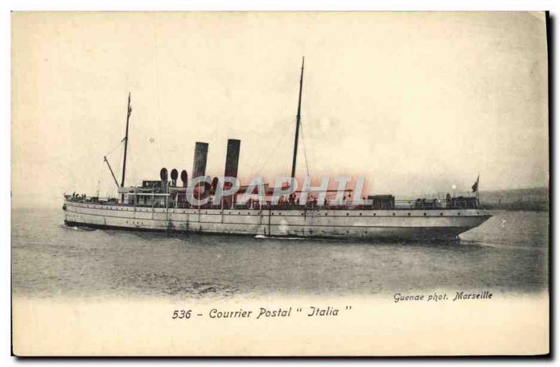 Postcard Old Boat Postal mail Italia