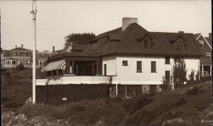 York Harbor Maine ME Club House c1910 Real Photo Postcard