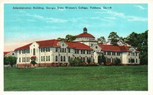 Vintage Postcard 1920's Administration Building Women's College Valdosta Georgia