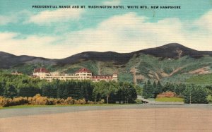Vintage Postcard 1930's Presidential Range Mt. Washington Hotel White Mts. NH