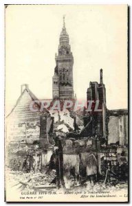 Postcard Old Army War 1914 1916 Albert after the bombing