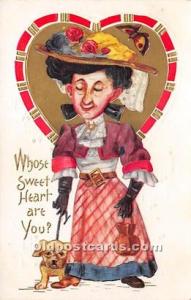 Whose Sweetheart are you? Vinegar Valentine Letter Dated 1909,  non postal used 