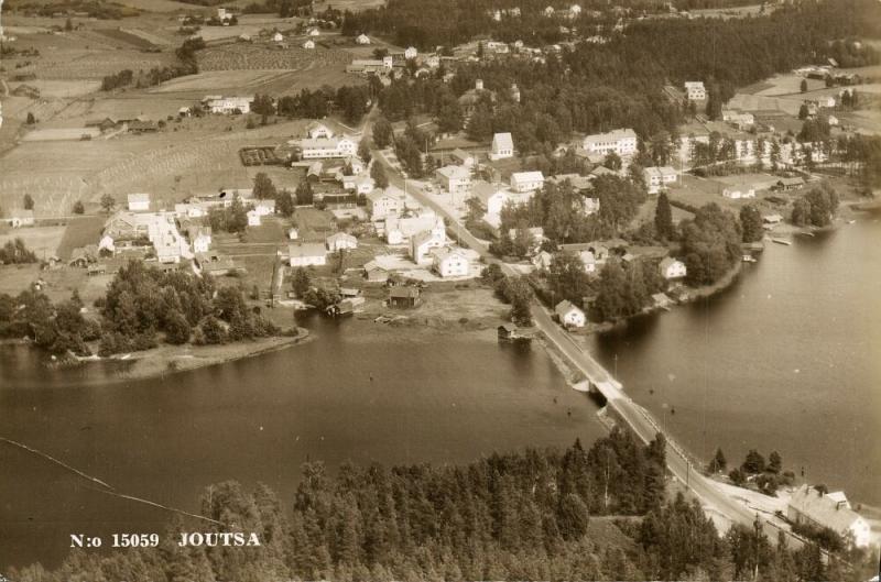 finland suomi, JOUTSA, Aerial View (1950s) RPPC