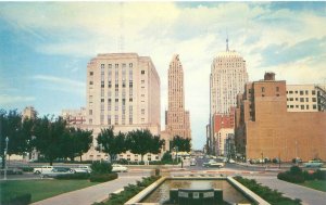 Oklahoma City OK Courthouse, Banks, YMCA Vintage Chrome Postcard
