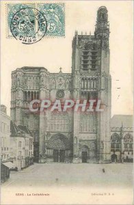 Old Postcard Sens La Cathedrale