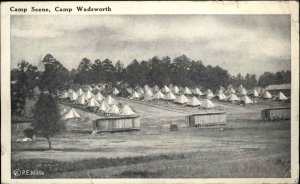WWI Camp Wadsworth Ohio OH Camp Scene Military Vintage Postcard
