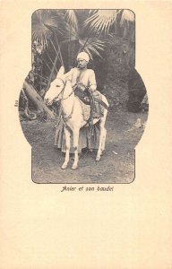 Egypt Anier and his Donkey Vintage Postcard AA49871