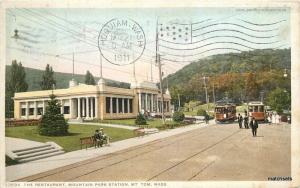 C-1910 Restaurant Trolleys Park Station Mt Tom Massachusetts Phostint 9700 