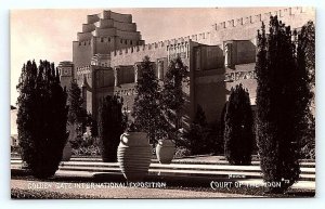 RPPC SAN FRANCISCO  ~ Art Deco COURT of the MOON 1939 ~ G.G.I.E Moulin Postcard