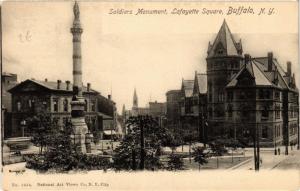 CPA AK Soldiers Monument Lafayette Square Buffalo NEW YORK CITY USA (790288)