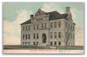 High School Building Junction City Kansas c1907
