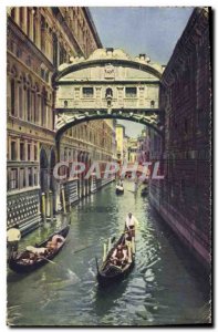 Old Postcard Venezia Del Ponte Sospiri