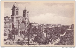 Avenue Jules-Ferry Et La Cathedrale, Tunis, Tunisia, Africa, 1910-1920s