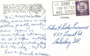 Vintage Postcard 1960 The Pentagon World War II Arlington Virginia VA