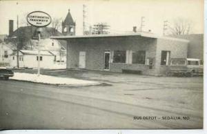 SEDALIA MISSOURI TRAILWAYS BUS DEPOT VINTAGE POSTCARD