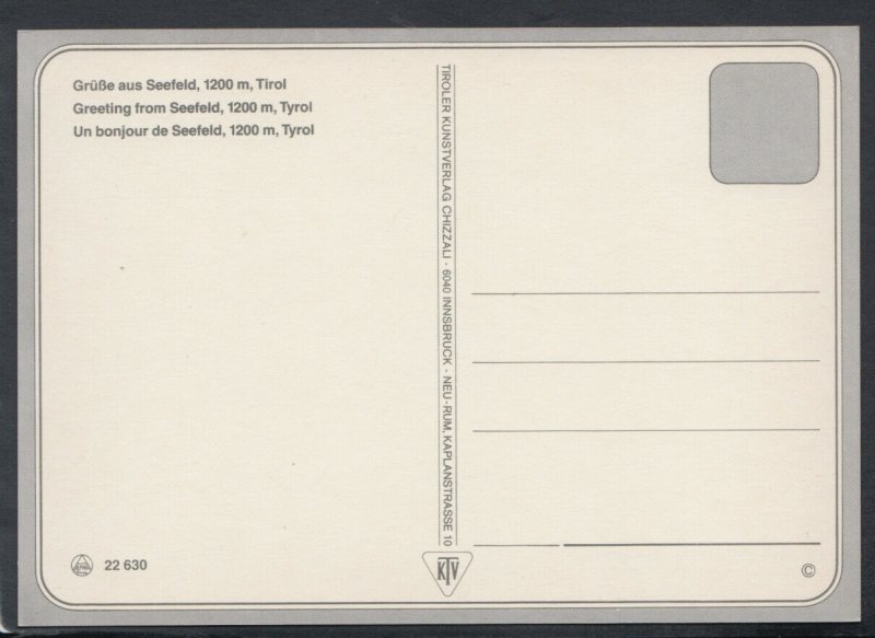 Austria Postcard - Greetings From Seefeld, Tirol  RR5424