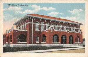 H5/ Douglas Arizona Postcard c1915 Elk's Home Building Fraternity