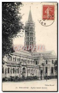 Postcard Old Toulouse Church of Saint Sernin