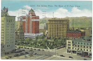 US El Paso, Texas. San Jacinto Plaza.  Stamp #552a  1935