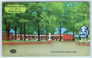 SHELBYVILLE, Tennessee TN~ Roadside MAGNOLIA MOTEL Bedford County 1950s Postcard