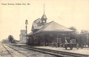 Golden City Missouri Frisco Station Vintage Postcard AA10741